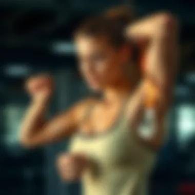 Integrating Nutrition with Exercise for Core Strength Active woman exercising with a focus on nutrition