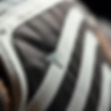 Close-up of innovative materials used in Adidas Courtic design