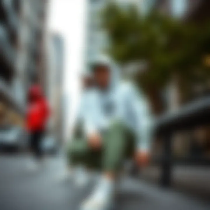 Stylish ensemble featuring Adidas Courtic gear in urban setting