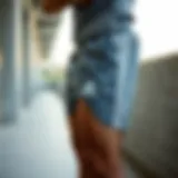 Stylish gray shorts showcasing modern athletic fashion.