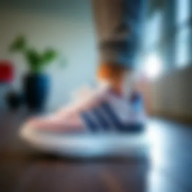 Elegant lifestyle shot showcasing the adidas Nizza Platform