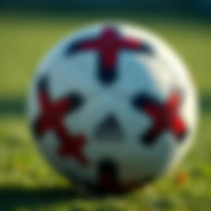 Craftsmanship of Adidas Original Football Detailed view of an Adidas original football showcasing its craftsmanship and design elements