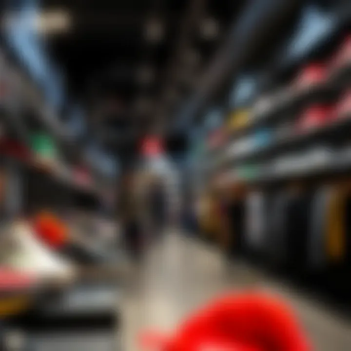 Customers exploring adidas footwear selection