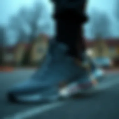 Detailed view of Adidas shoe performance features