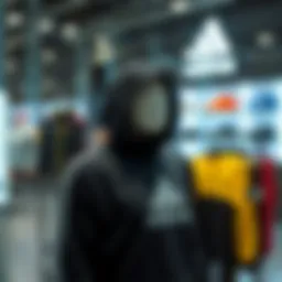 Innovative sports apparel display in an Adidas store