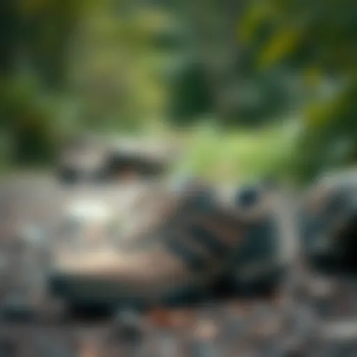 Rugged Design of Adidas Terrex Outdoor Shoes Adidas Terrex outdoor shoes showcasing a rugged design in natural surroundings