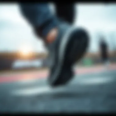 AMG Shoes in Action Dynamic action shot of a person wearing AMG shoes during sports