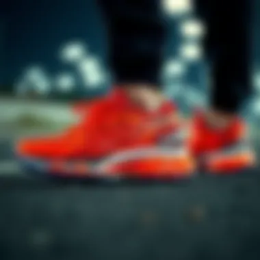 Dynamic Asics footwear showcasing running technology