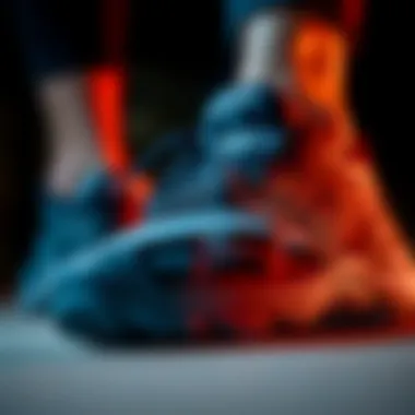 Close-up of Asics shoe materials emphasizing quality