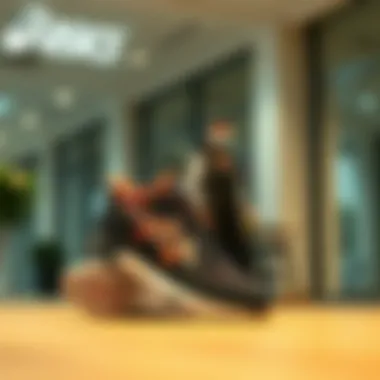 Fashionable Asics sportswear displayed in a modern setting