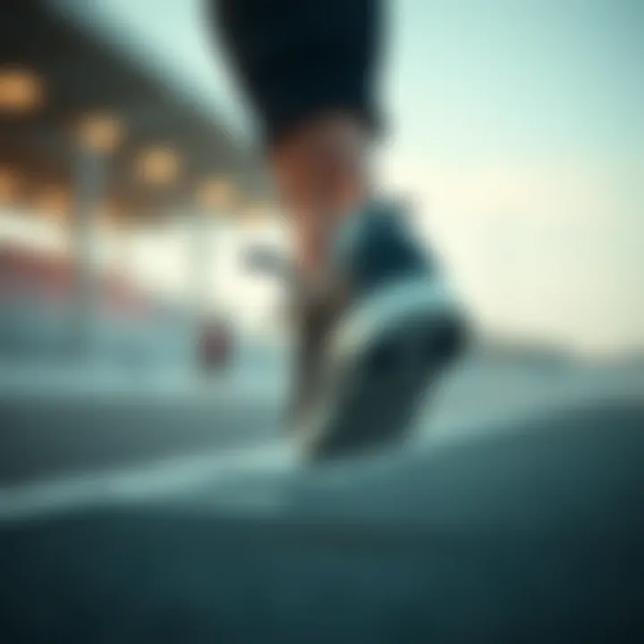 Athlete wearing Nike shoes during performance