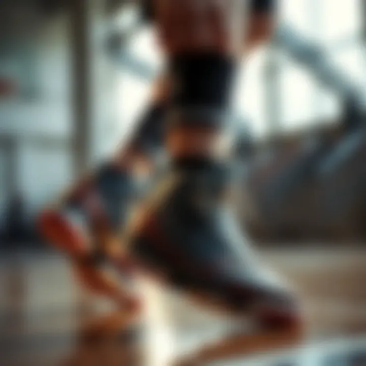 Historic evolution of basketball footwear showcasing various styles through the years.