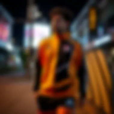 Beşiktaş tracksuit showcased in an urban setting