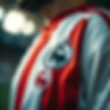 Close-up of the intricate design elements of a Beşiktaş jersey