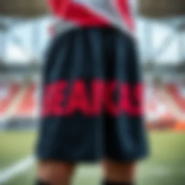 Quality Fabric of Beşiktaş Shorts Close-up of fabric texture highlighting quality of the shorts