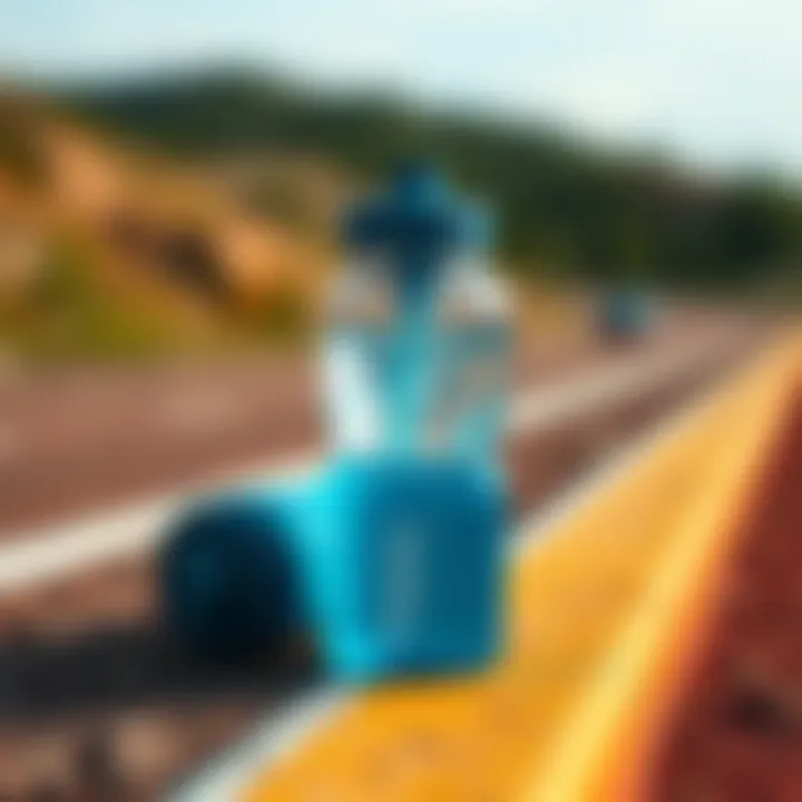 Hydration options including water and electrolytes