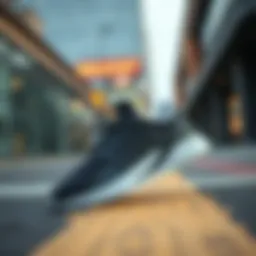 Sleek design of Breaknet sneakers showcased in a dynamic urban environment