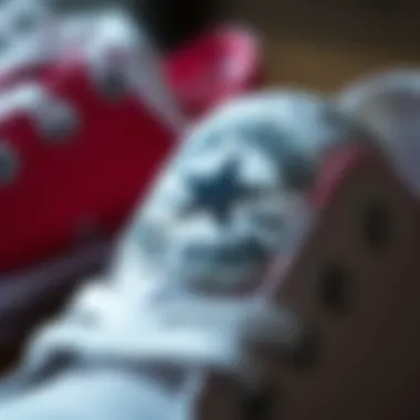 Close-up of the iconic Chuck Taylor All Star logo on a sneaker