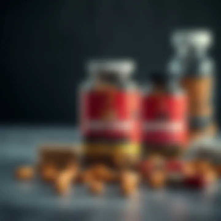 Illustration of dietary supplements for fat burning