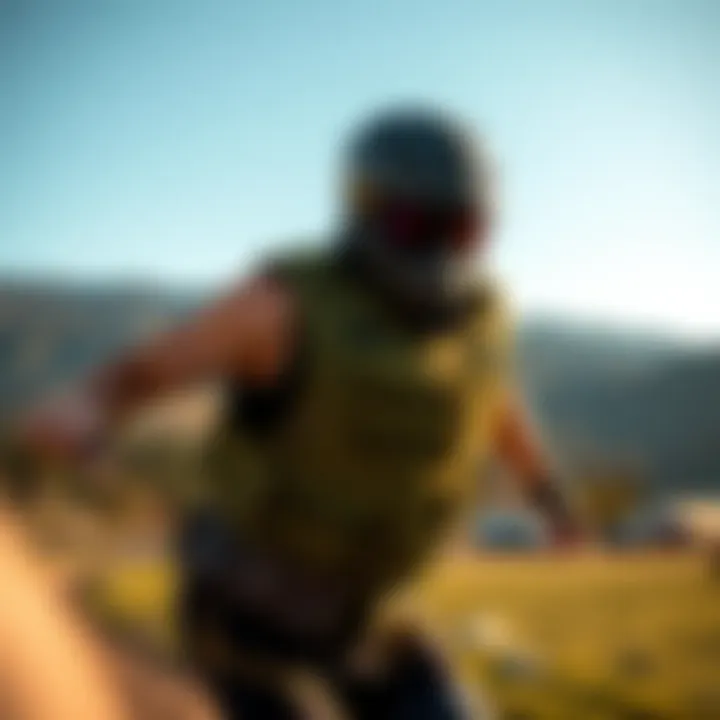 Athlete wearing drill vest during outdoor activity