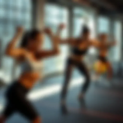 Dynamic workout session showcasing effective fat burning exercises