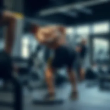 Illustration demonstrating proper form for bent-over rows