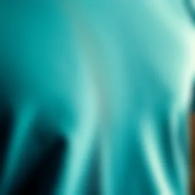 A close-up view of a high-performance fitness t-shirt fabric showcasing breathability