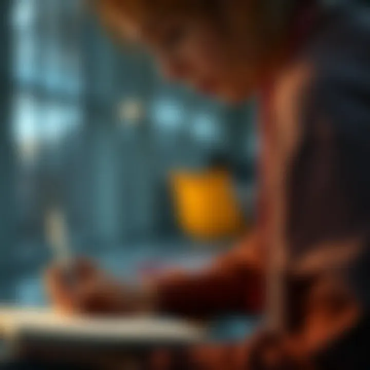 A person journaling to track progress in forming a habit