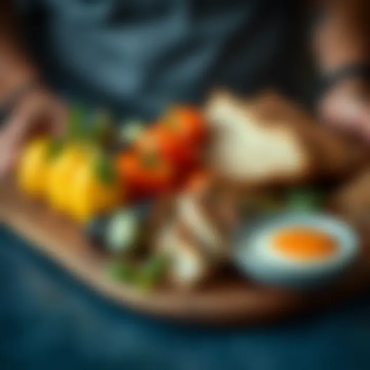 Healthy meal preparation with fresh ingredients