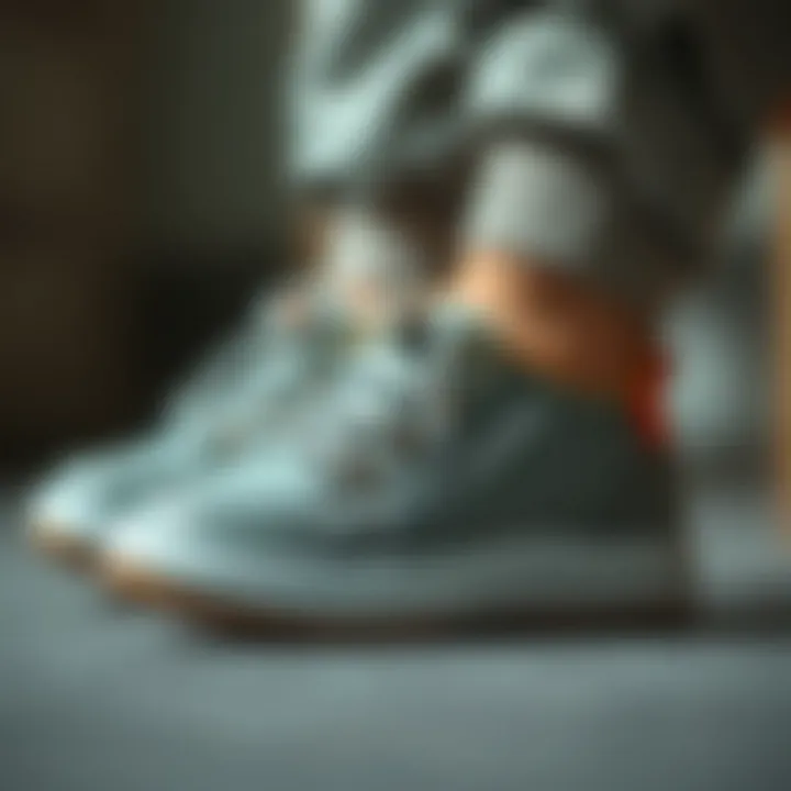 Close-up of Hummel first steps shoes features