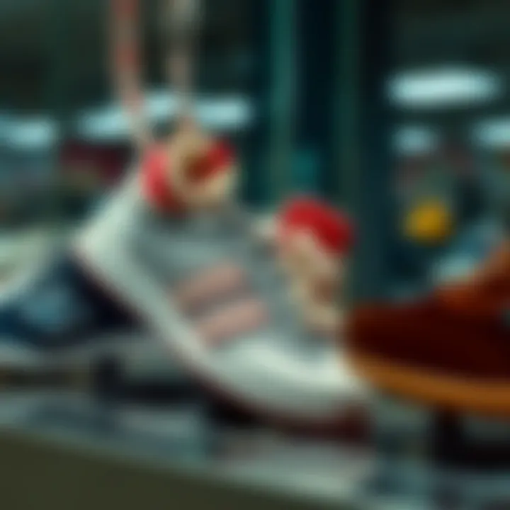 Different models of Hummel first walking shoes display