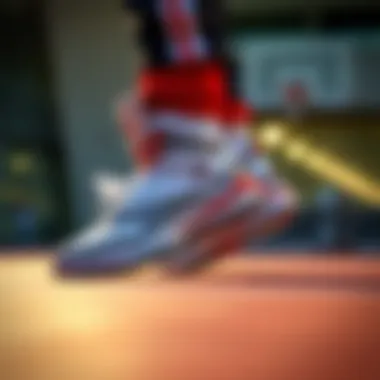 Stylish Jordan children's basketball shoes paired with sporty attire