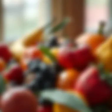 Assortment of fruits that are good sources of vitamin K