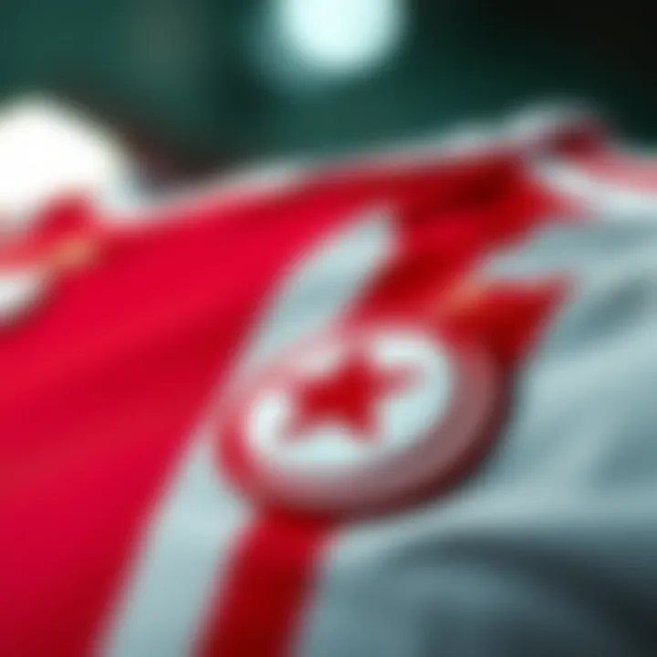 Close-up of the intricate design details of a Beşiktaş jersey