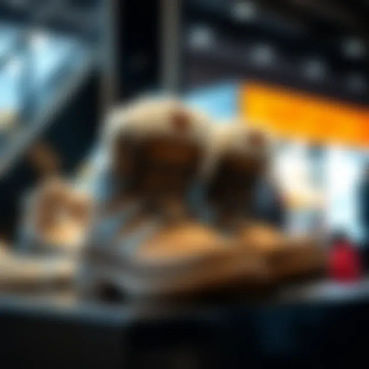 Winter Boots Showcased on a Stylish Display Winter boots showcased on a stylish display