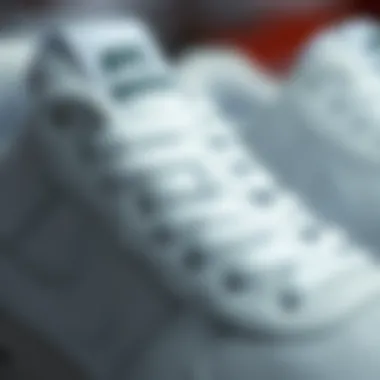 Close-Up of White Nike Shoe Design Close-up of the texture and design of white Nike shoes