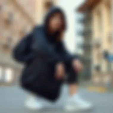 Fashionable Outfit with White Nike Shoes Fashionable outfit complemented by white Nike shoes