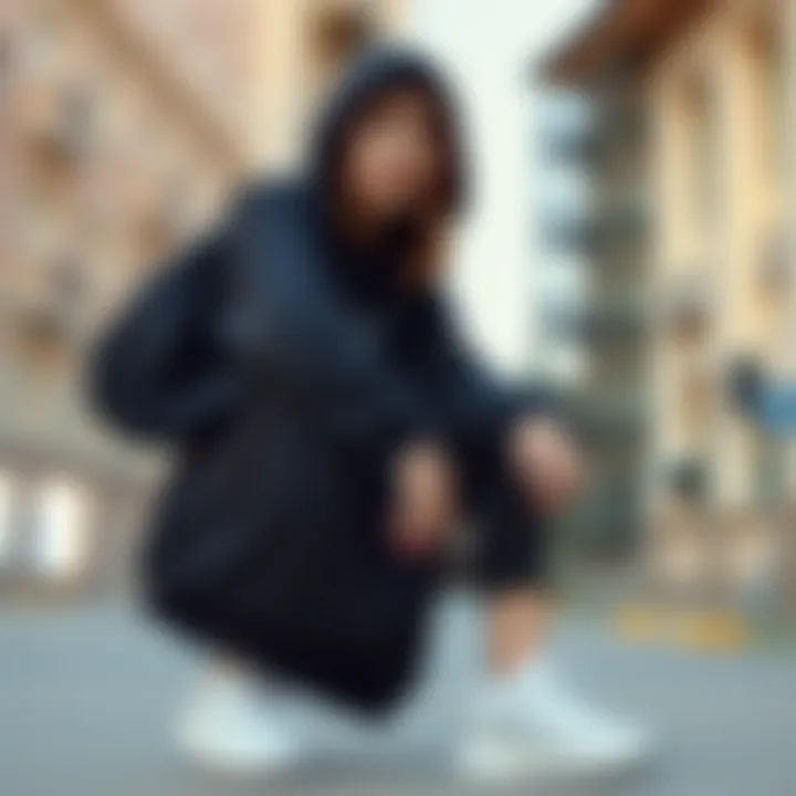 Fashionable Outfit with White Nike Shoes Fashionable outfit complemented by white Nike shoes