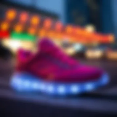 Dynamic design of Skechers Heart Lights shoes