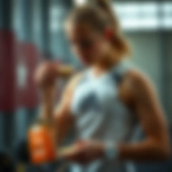 An athlete fueling up with carbohydrate-rich snacks before training