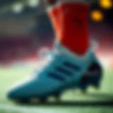 Detailed view of Mbappe's football boots showcasing unique design elements