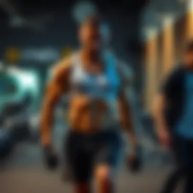 Motivational workout environment with inspiring quotes