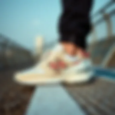 Stylish design elements in footwear