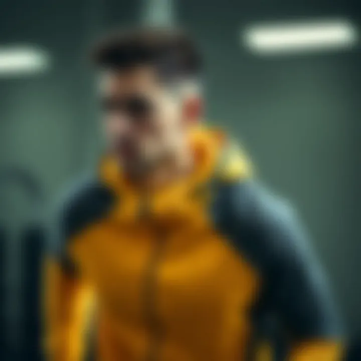 Athlete showcasing tech fleece during a workout