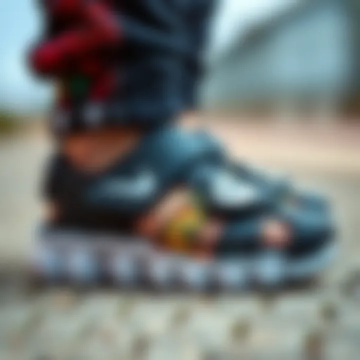 Stylish Nike child sandals showcasing vibrant designs