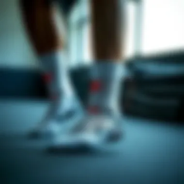 Nike Elite Socks in Action Athlete wearing Nike Elite Socks during a workout session