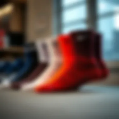 Stylish Variety of Nike Elite Socks Stylish display of Nike Elite Socks in various colors