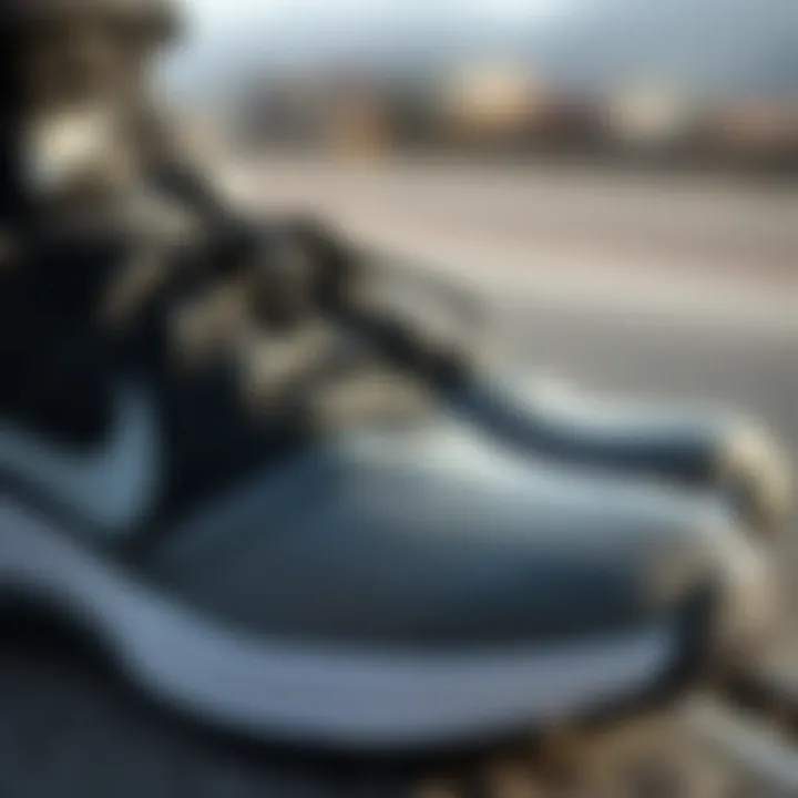 Close-up of Nike footwear emphasizing material quality