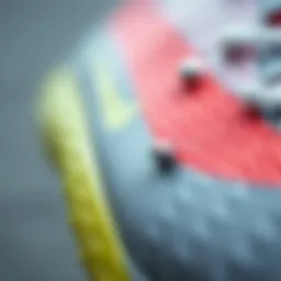 Close-up view of Nike stud technology