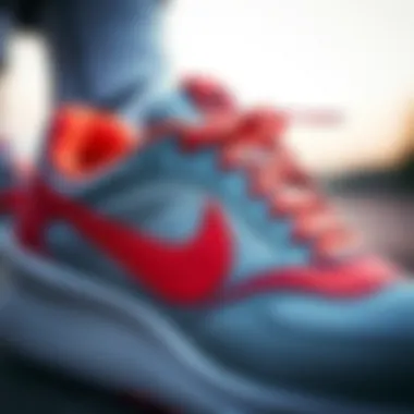 Close-up of Nike Pegasus detailing and design